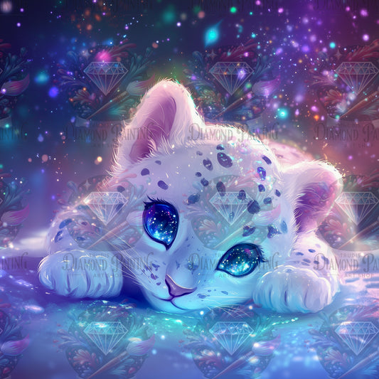 Diamond Painting Cute Galaxy Babyleopard ©traumpixxel