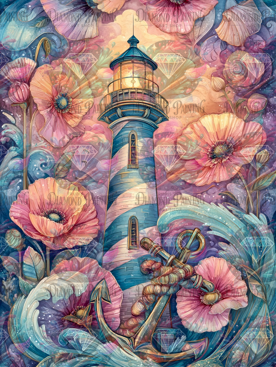 Diamond Painting Wellenkuss & Mohnlicht ©sandrietta_ai