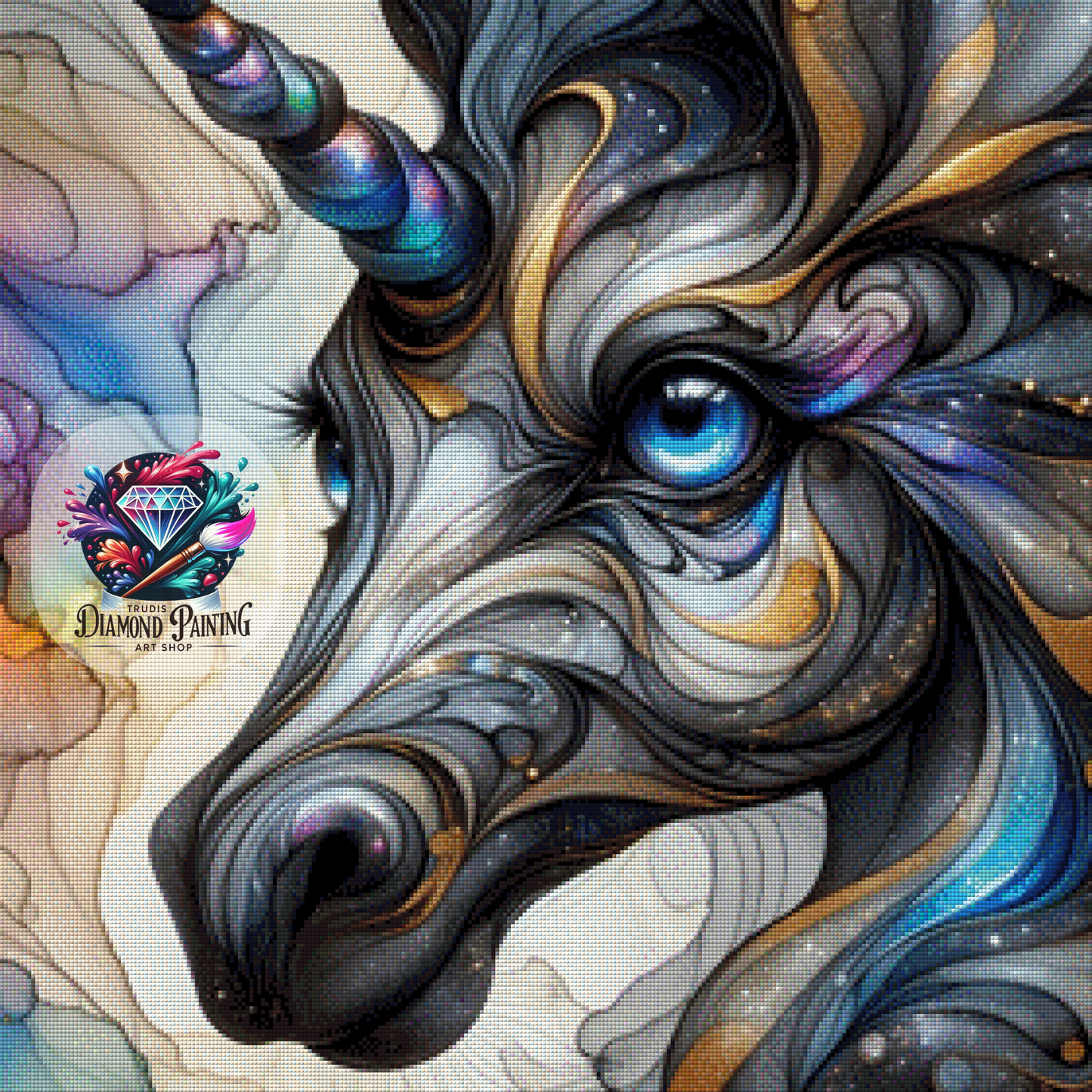 Diamond Painting Dark Spectrum ©MoozyJo.ai - 70x70cm mit 220 Farben