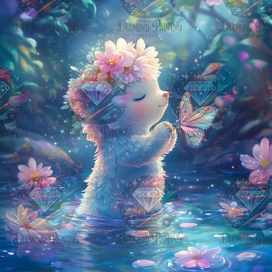 Diamond Painting Der träumende Kuschelbär ©traumpixxel