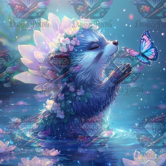 Diamond Painting Der träumende Waschbär ©traumpixxel