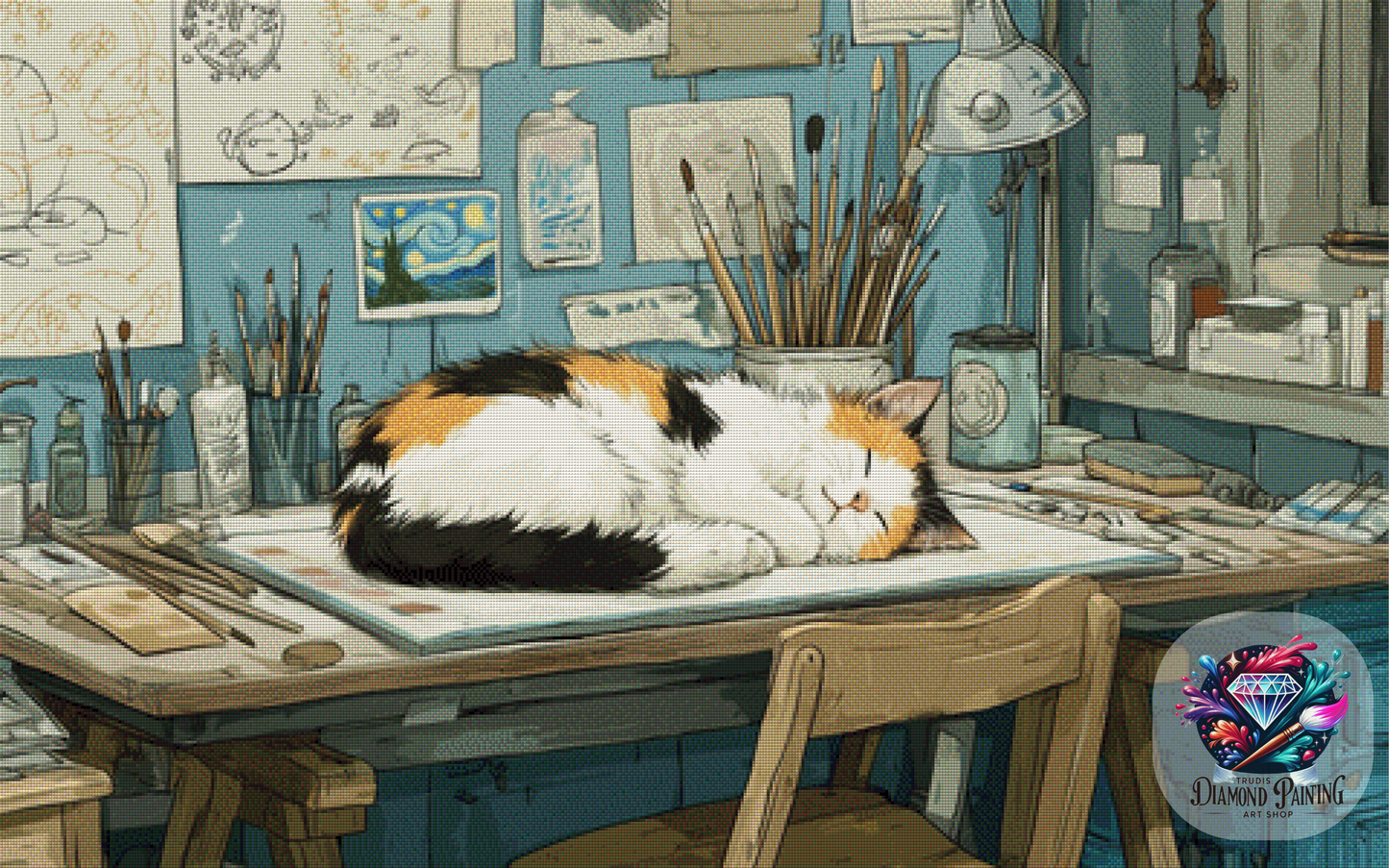 Diamond Painting Crafting Buddy ©salzkatze.ai - 120x75cm mit 170 Farben