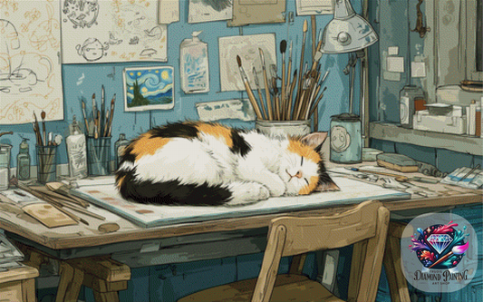 Diamond Painting Crafting Buddy ©salzkatze.ai - 120x75cm mit 170 Farben