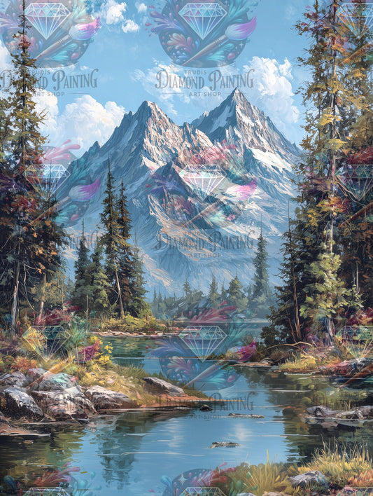 Diamond Painting Die Ruhe des Hochlands von Salzkatze.ai