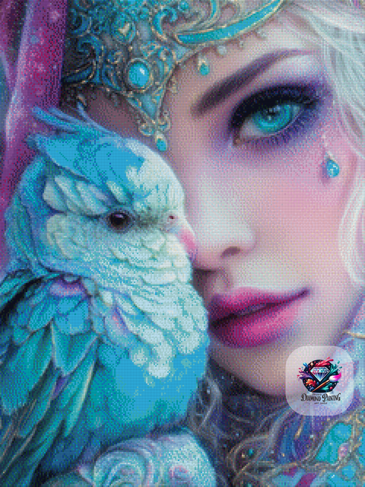 Diamond Painting Die Träne der Saphirseele ©Elly_A.I - 60x80cm mit 180 Farben