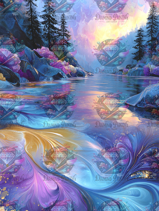 Diamond Painting Die fließende Stille von Elly_A.I