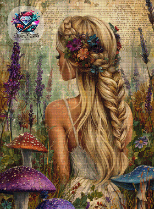 Diamond Painting Die stille Melodie des Waldes ©trudis_ai_art - 70x95cm mit 215 Farben