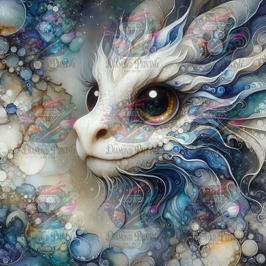 Diamond Painting Draconic Enigma von MoozyJo.ai