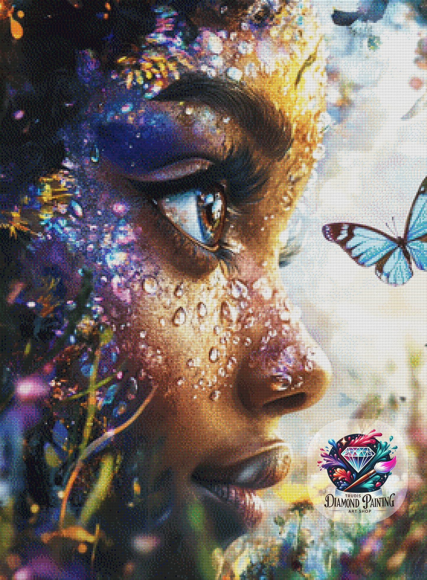 Diamond Painting Dreamer's Kaleidoscope ©sakura.cherry.ai - 70x95cm mit 320 Farben