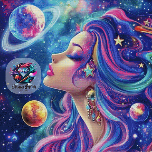 Diamond Painting Dreams Of The Universe ©traumpixxel - 80x80cm mit 280 Farben