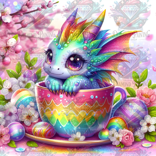 Diamond Painting Easter Mug Dragon ©aileens_creative_art_design