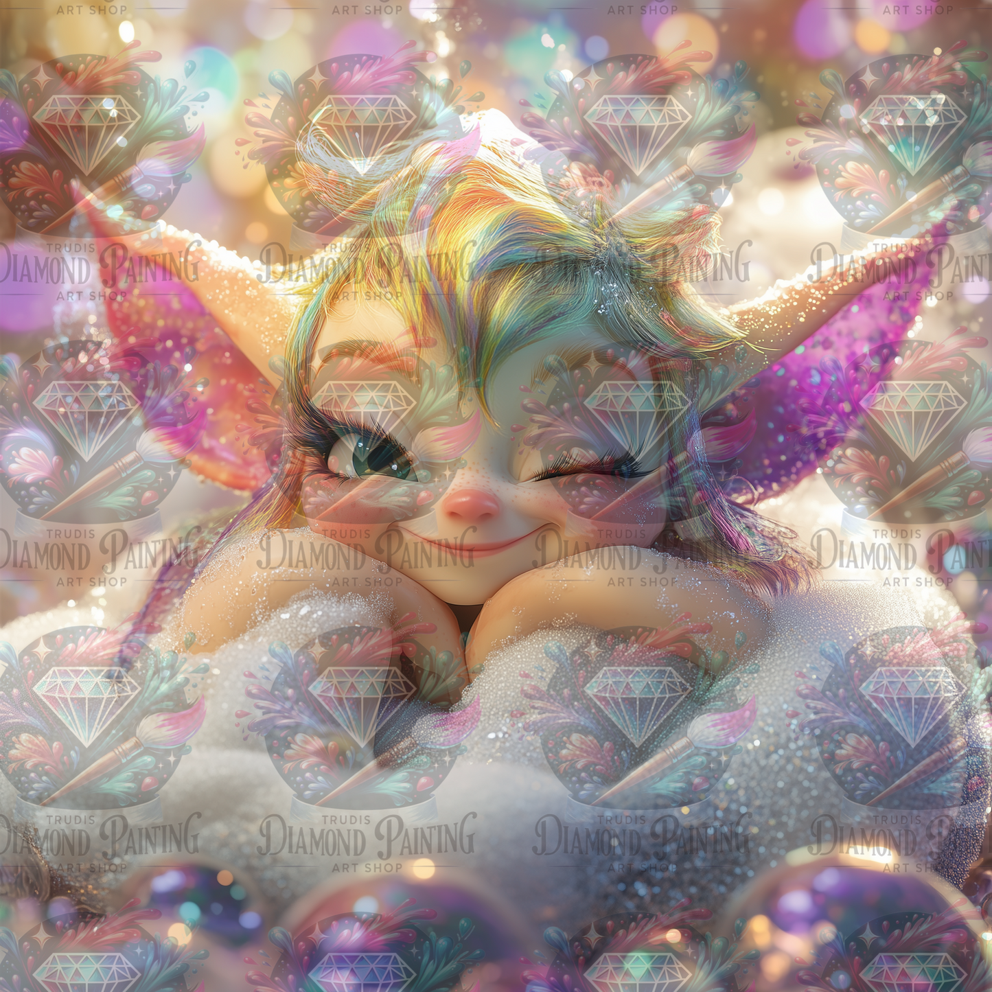 Diamond Painting Elf In A Bubblebath ©traumpixxel