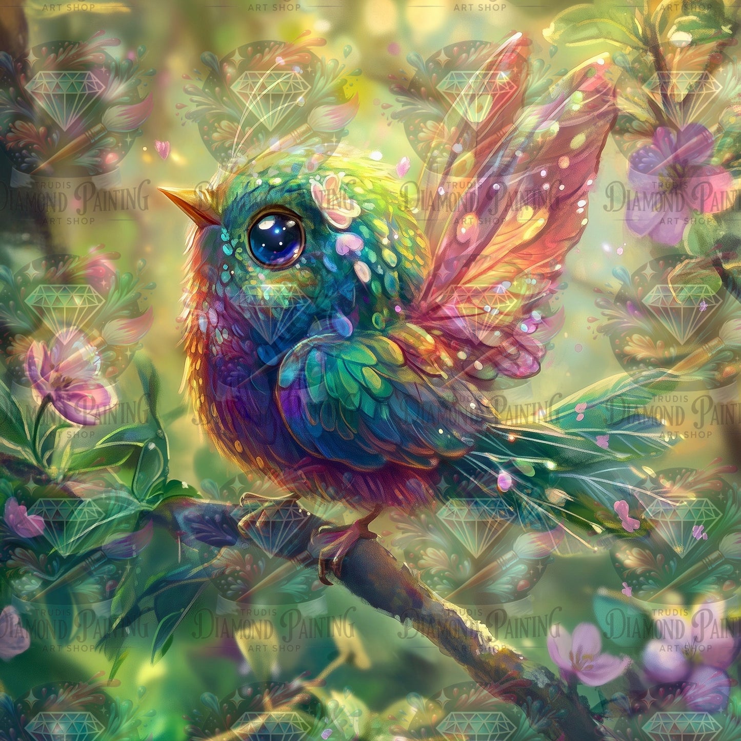 Diamond Painting Enchanted Fantasy Bird ©traumpixxel
