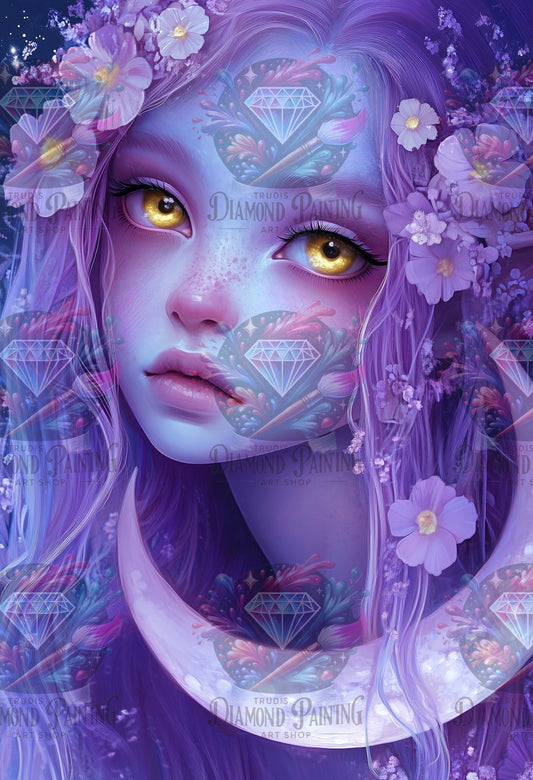 Diamond Painting Floral Moonlight von Traumpixxel