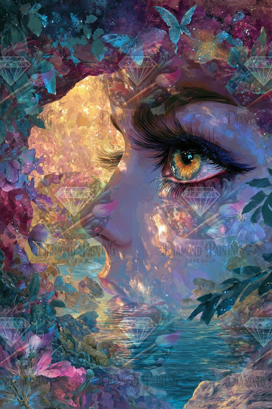 Diamond Painting Das Auge des Morgentaues ©finira_artist