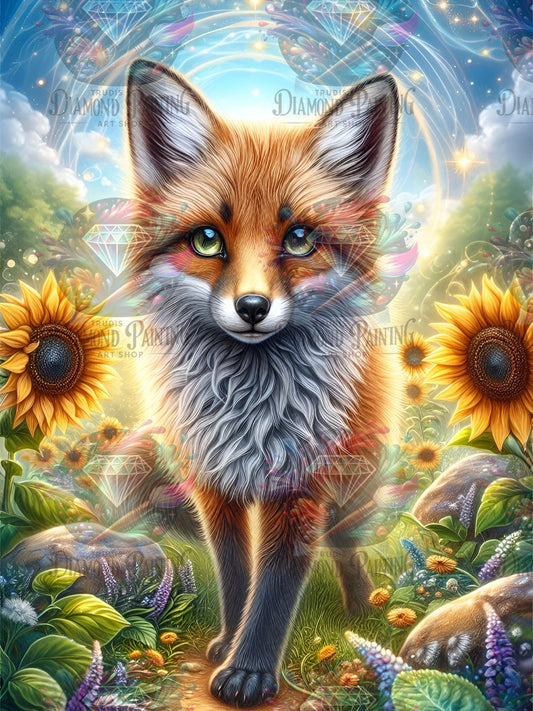Diamond Painting Foxglow & Sunbeams von MoozyJo.ai