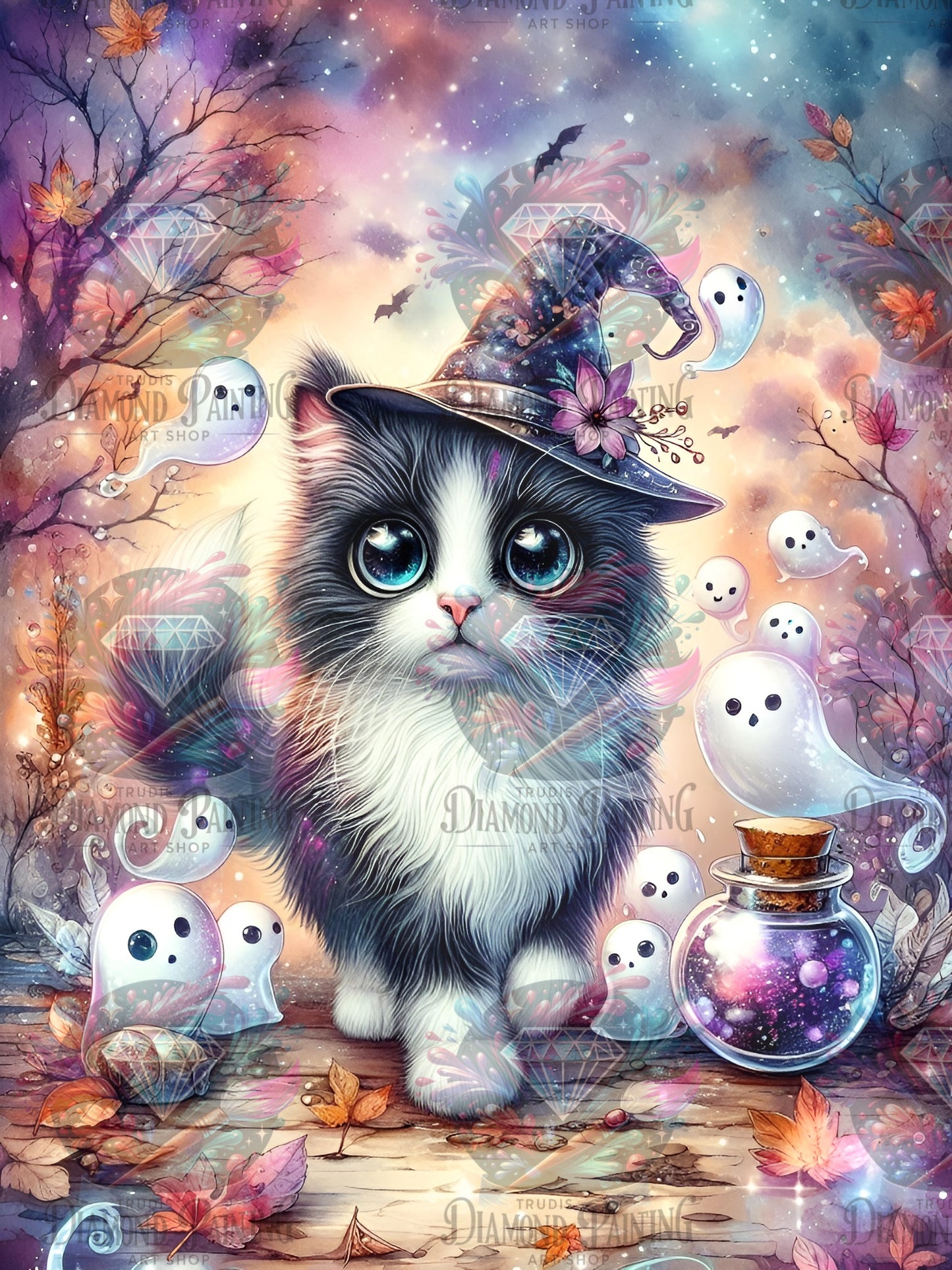 Diamond Painting Ghostly Companions von MoozyJo.ai
