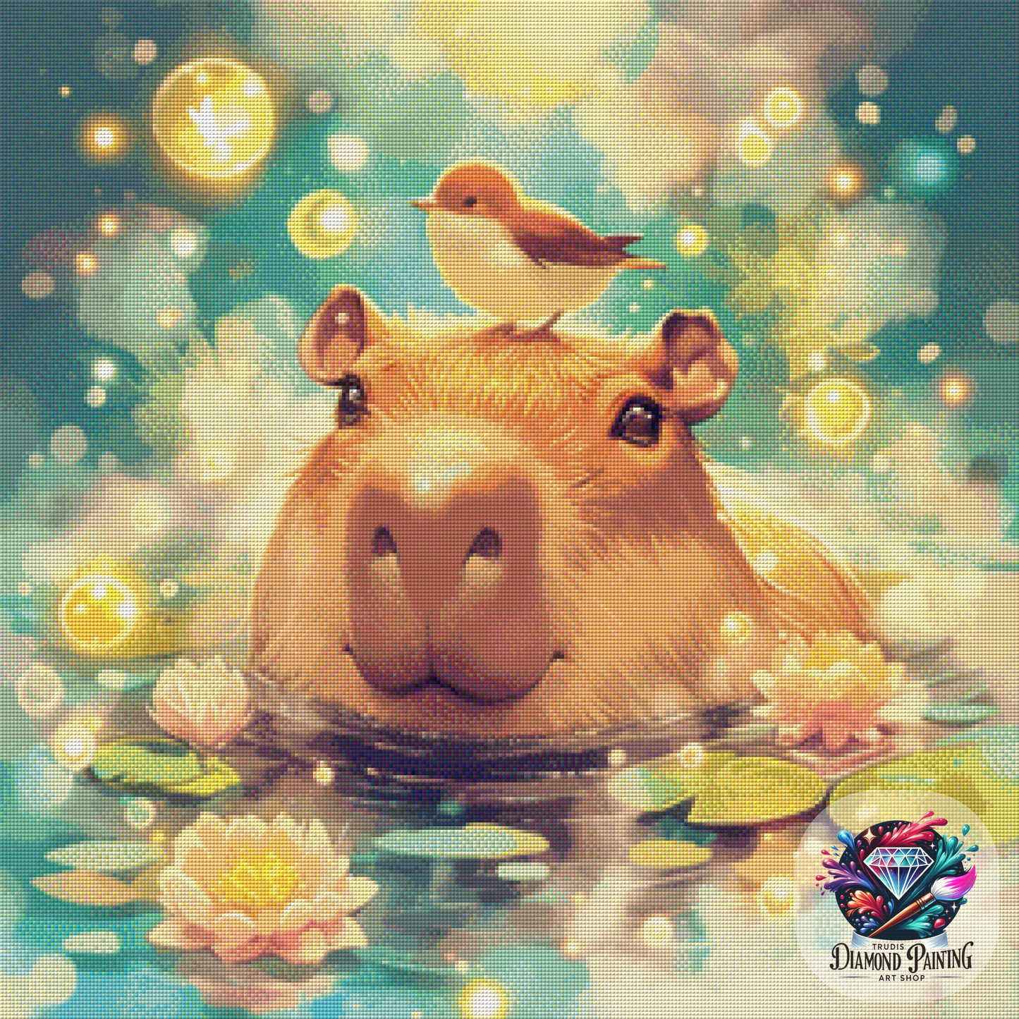 Diamond Painting Glowbubbles & Gentle Companions von ©shalajarias - 70x70cm mit 158 Farben