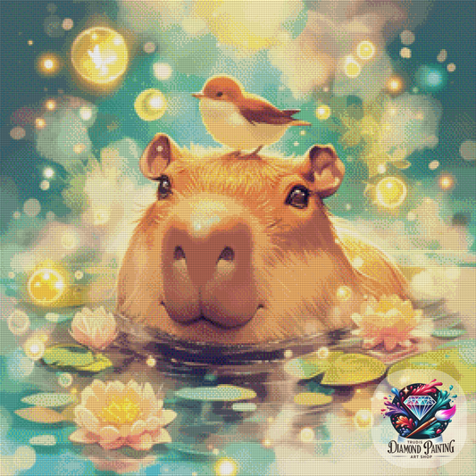 Diamond Painting Glowbubbles & Gentle Companions von ©shalajarias - 70x70cm mit 158 Farben