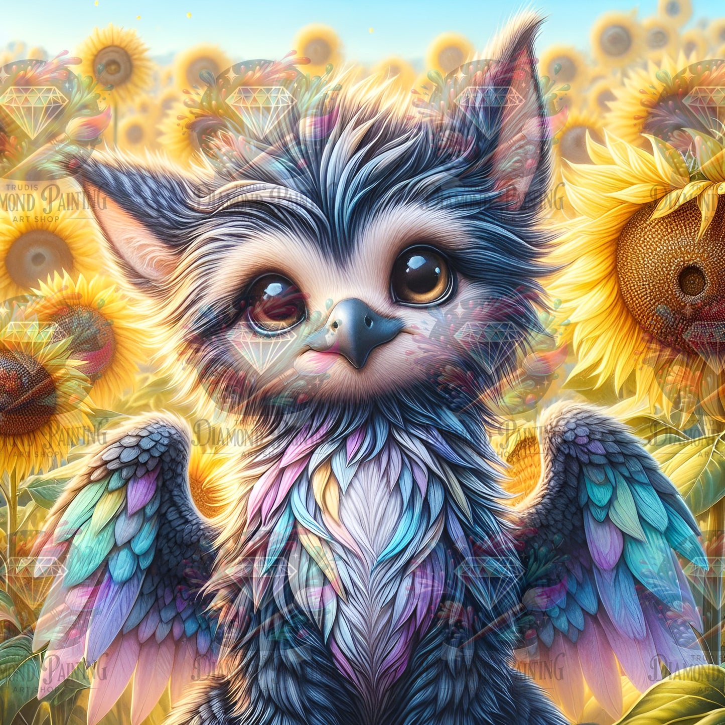 Diamond Painting Golden Sunflowers von MoozyJo.ai