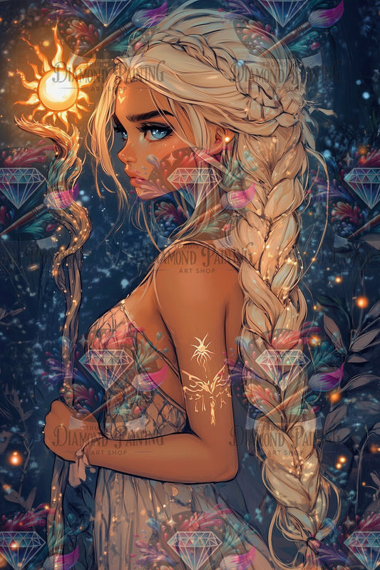 Diamond Painting Guardian Of The Burning Sun ©salzkatze.ai