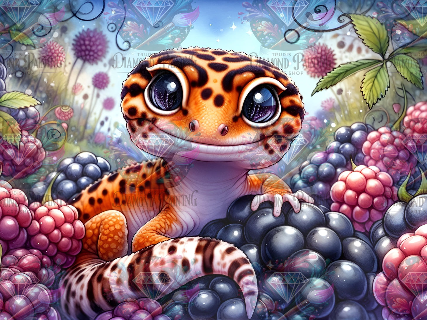 Diamond Painting Happy Berries von MoozyJo.ai
