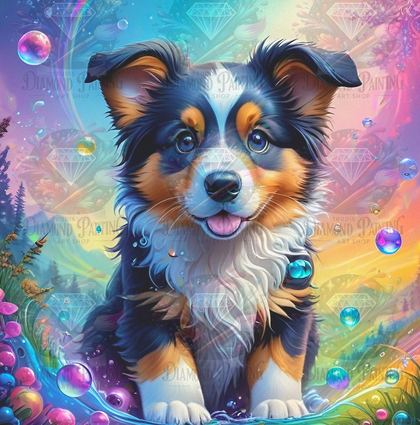 Holi Festival Collie ©linchens_bunte_welt