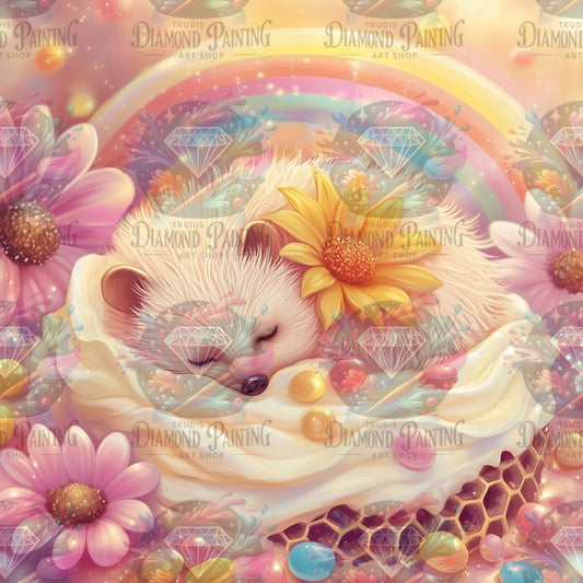 Diamond Painting Honigkuchen Igel ©traumpixxel