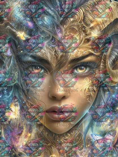 Diamond Painting Hörner aus Goldlicht von Sweet_loco_ai