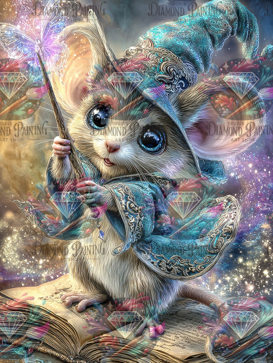 Diamond Painting Wo Funken fliegen und Mäuse zaubern ©Elly_A.I