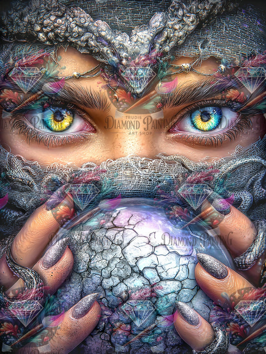 Diamond Painting Orakel der zersprungenen Zeit ©Elly_A.I