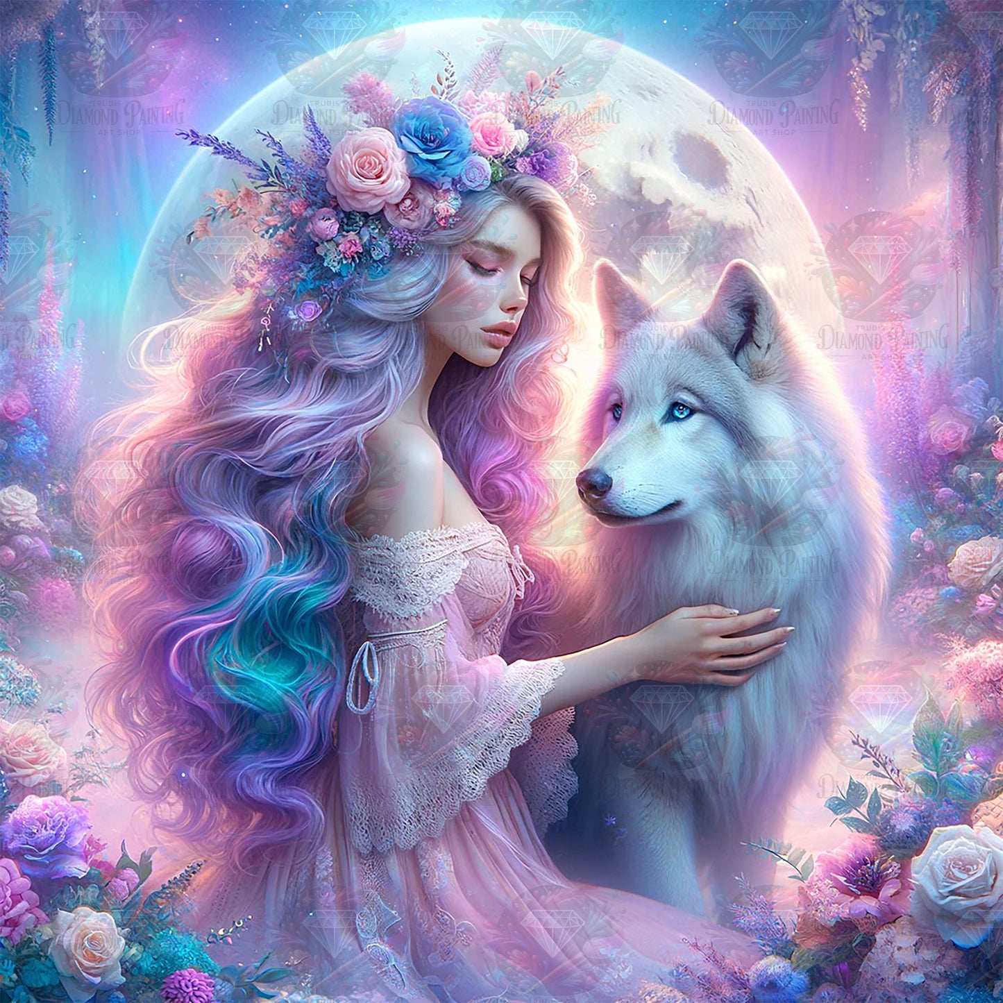 Lunar Wolf Guardian ©sandrietta_ai