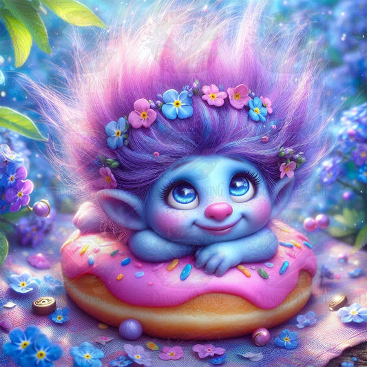 Whimsical Donut Troll ©sandrietta_ai