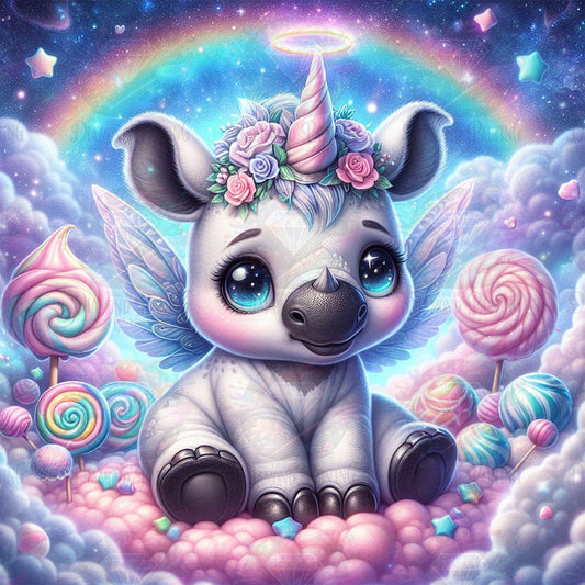 Unicorn-Rhino In Candyland ©sandrietta_ai