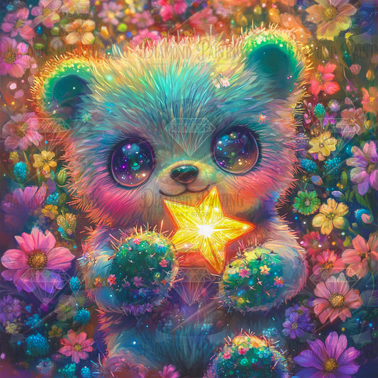 Diamond Painting Bear In Blooming Wonderland ©sandrietta_ai