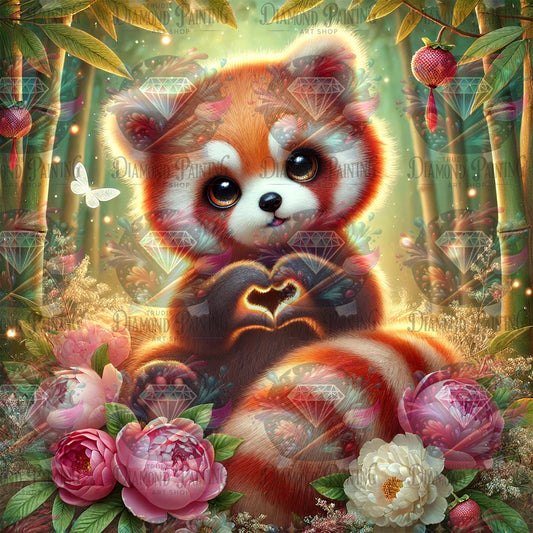 Diamond Painting Bambusherz ©sandrietta_ai