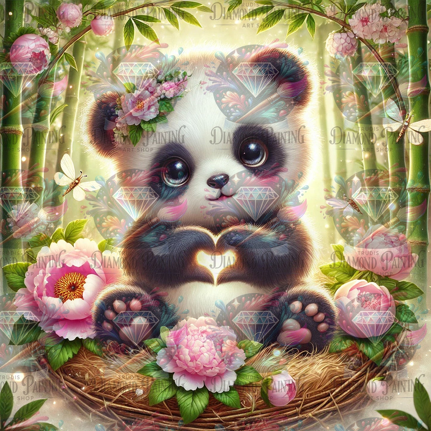 Diamond Painting Bamboo Love ©sandrietta_ai