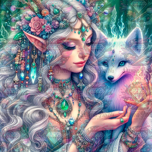 Diamond Painting Jadeherz und Silberseele ©sandrietta_ai