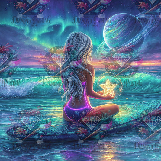 Diamond Painting Wellen der Galaxie ©sandrietta_ai