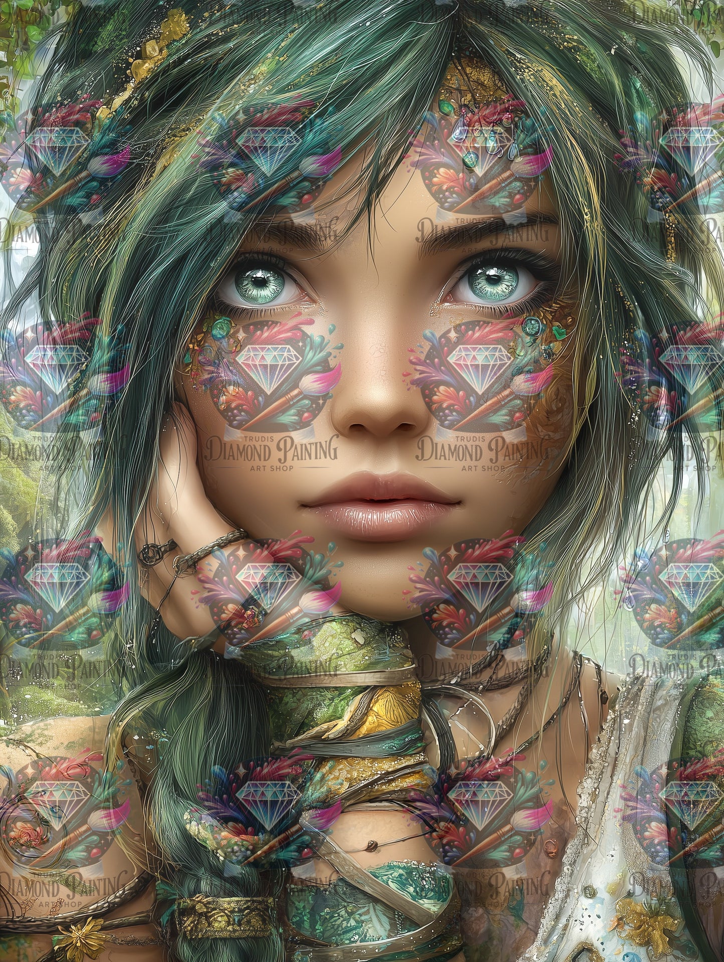 Diamond Painting Zwischen Karte und Instinkt von Sweet_loco_ai