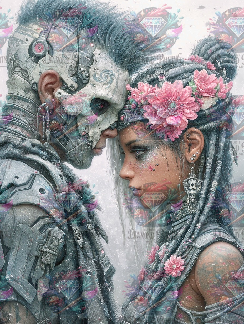 Diamond Painting Zwischen Stahl & Haut - die letzte Berührung von Sandrietta_ai