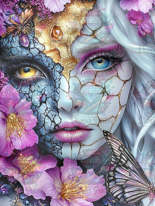 Diamond Painting Blüten aus der Dunkelheit von Sandrietta_ai