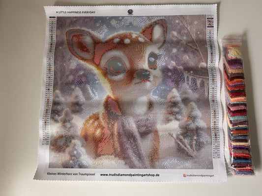 Diamond Painting Kleines Winterherz von Traumpixxel