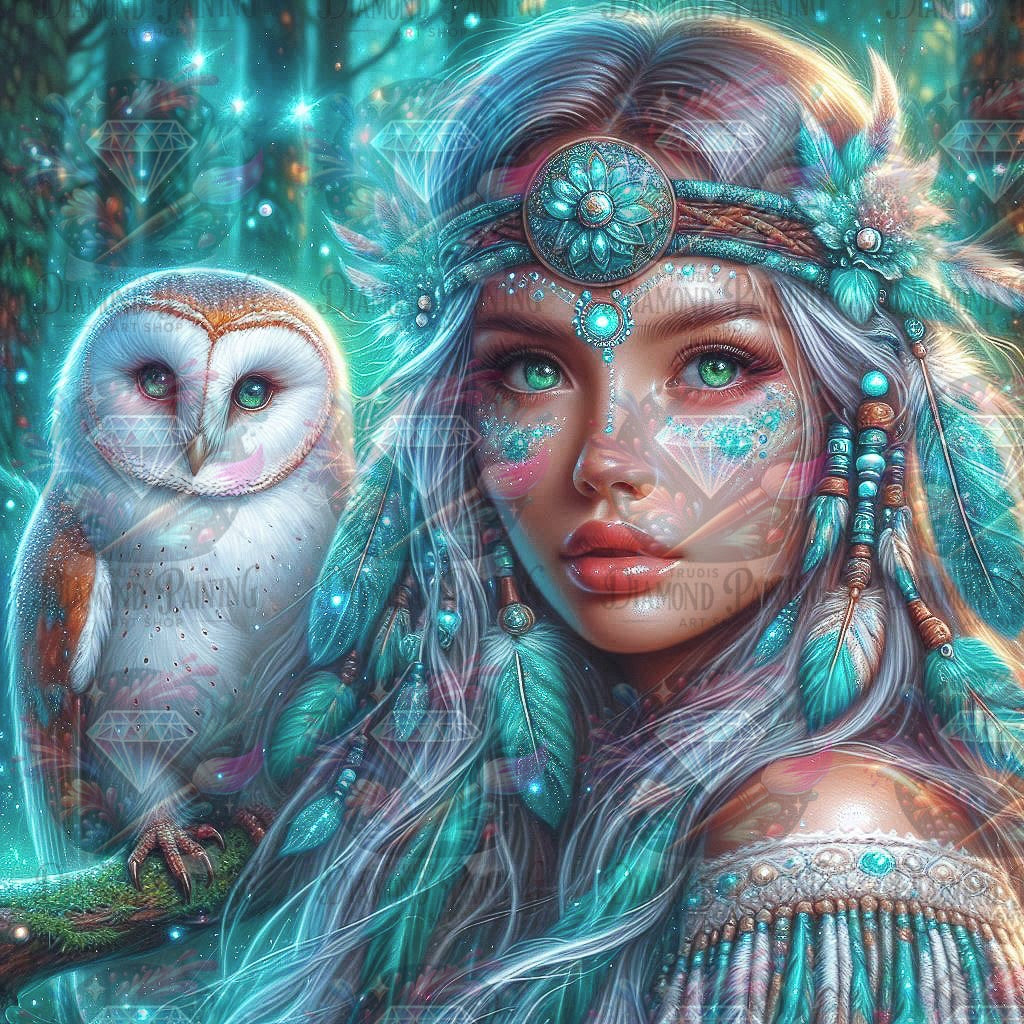 Diamond Painting Die Federträumerin ©Lexxy Ai