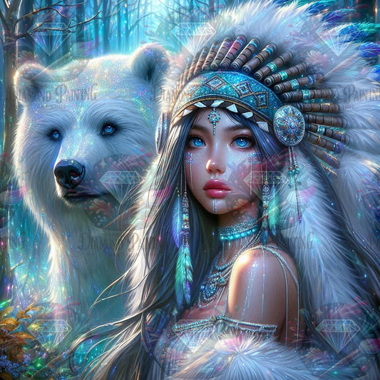 Diamond Painting Lichtpfad der Schamanin ©Lexxy Ai