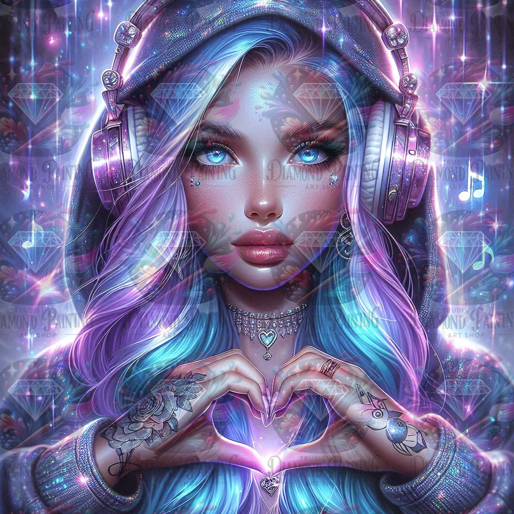 Diamond Painting Neon Beats ©Lexxy Ai