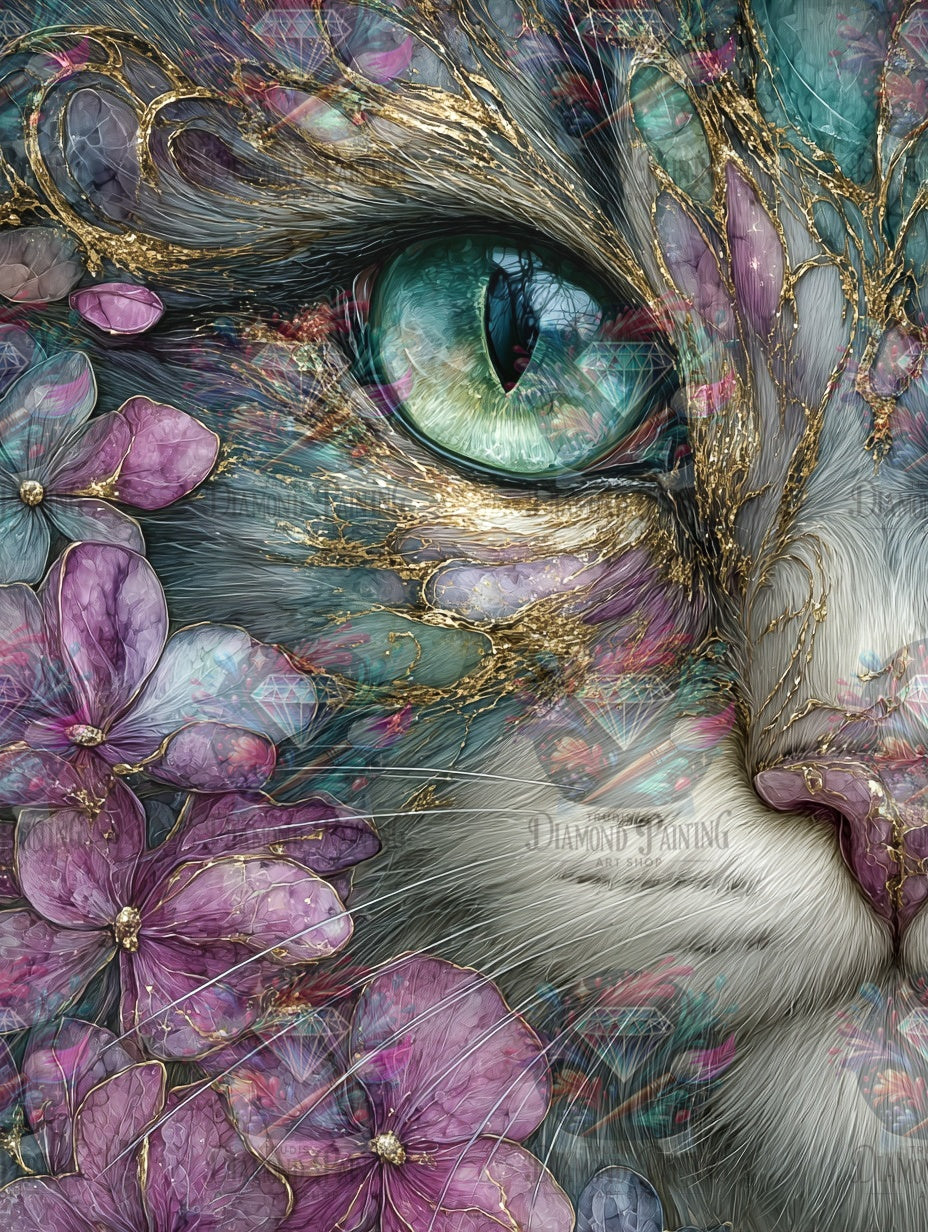 Diamond Painting Goldstaub im Fell von Sandrietta_ai