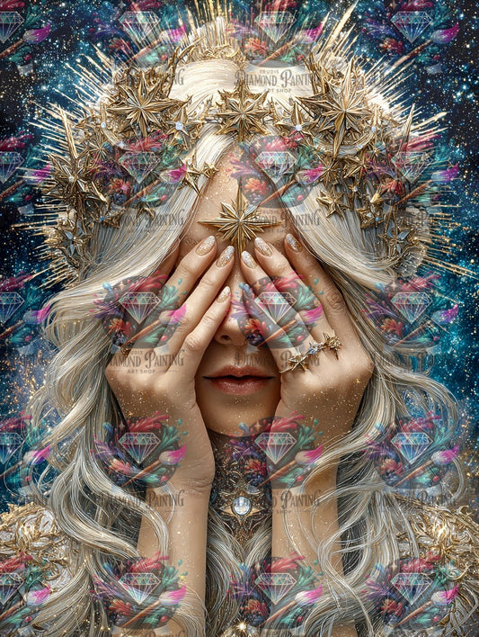 Diamond Painting Die Sehende hinter dem Schleier von Sandrietta_ai