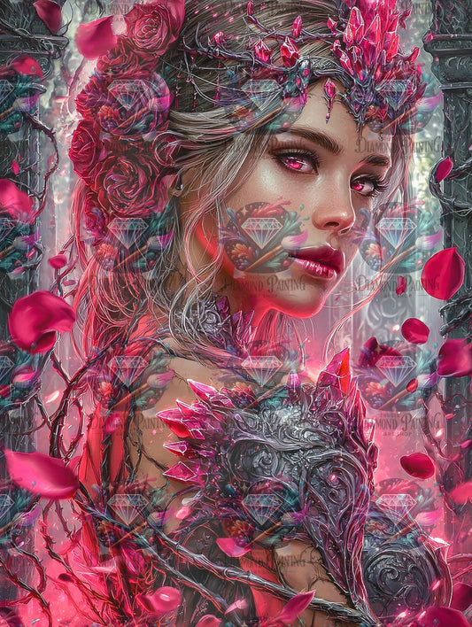 Diamond Painting Die Verfluchte des Rosenwalls von Sandrietta_ai