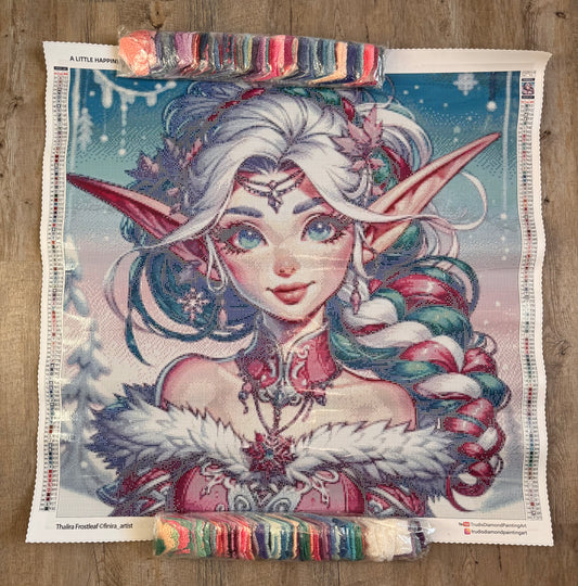 Diamond Painting Thalira Frostleaf von Finira_artist (AI-Kunst) 200 Farben (inkl. Sondersteine)